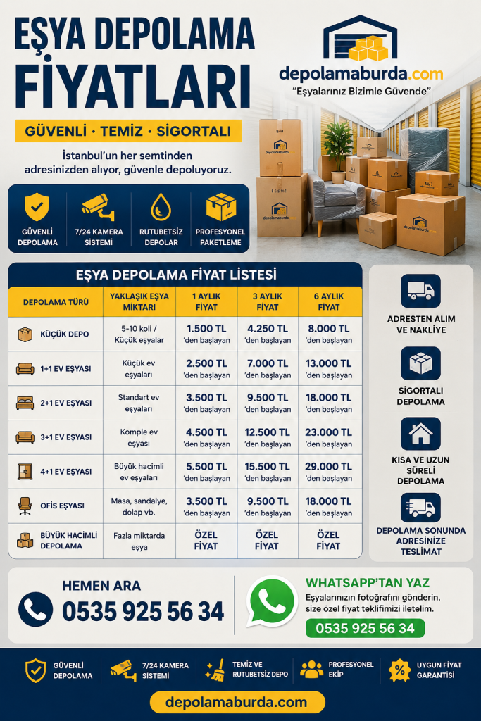 Eşya Depolama Fiyatları